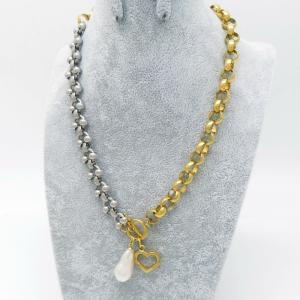 SS Gold-Plating Necklace - KN291127-NJ