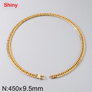 Stainless steel double woven chain necklace - KN291173-Z