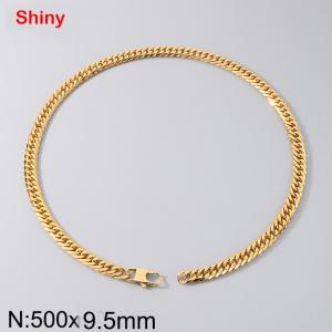 Stainless steel double woven chain necklace - KN291174-Z