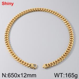 Stainless steel round ground encrypted Cuban necklace - KN291192-Z