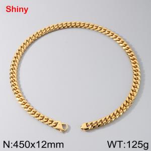 Stainless steel round ground encrypted Cuban necklace - KN291198-Z