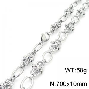 10mm O-Chain Necklaces For Men Simple Fashion Stainless Steel Jewelry Gifts - KN291344-Z