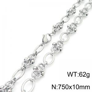 10mm O-Chain Necklaces For Men Simple Fashion Stainless Steel Jewelry Gifts - KN291345-Z