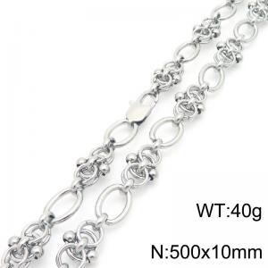 10mm O-Chain Necklaces For Men Simple Fashion Stainless Steel Jewelry Gifts - KN291347-Z