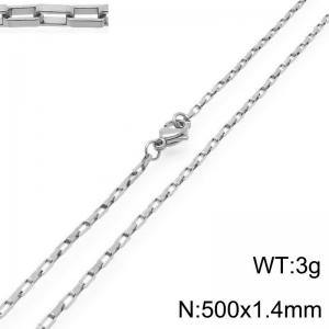 Stainless steel simple and fashionable 1.4mm wide square chain necklace - KN291498-Z