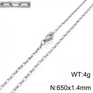 Stainless steel simple and fashionable 1.4mm wide square chain necklace - KN291501-Z