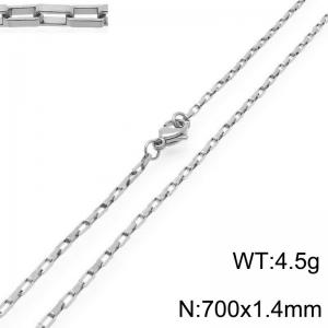 Stainless steel simple and fashionable 1.4mm wide square chain necklace - KN291502-Z