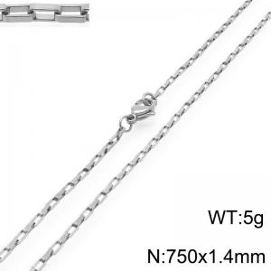 Stainless steel simple and fashionable 1.4mm wide square chain necklace - KN291503-Z