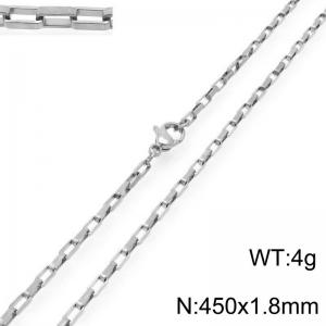 Stainless steel simple and fashionable 1.8mm wide square chain necklace - KN291511-Z