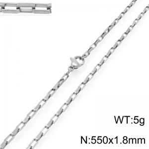 Stainless steel simple and fashionable 1.8mm wide square chain necklace - KN291513-Z