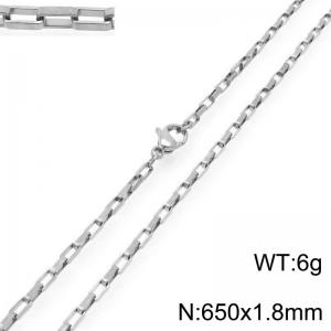 Stainless steel simple and fashionable 1.8mm wide square chain necklace - KN291515-Z