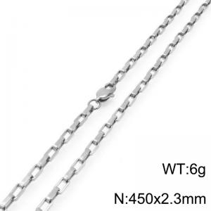 Stainless steel simple and fashionable 2.3mm wide square chain necklace - KN291525-Z