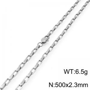 Stainless steel simple and fashionable 2.3mm wide square chain necklace - KN291526-Z