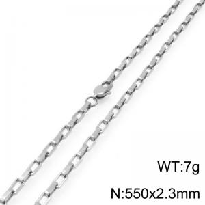 Stainless steel simple and fashionable 2.3mm wide square chain necklace - KN291527-Z