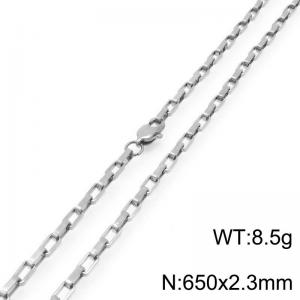 Stainless steel simple and fashionable 2.3mm wide square chain necklace - KN291529-Z