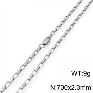 Stainless steel simple and fashionable 2.3mm wide square chain necklace - KN291530-Z