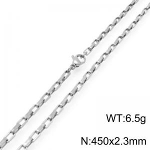 Stainless steel simple and fashionable 2.3mm wide square chain necklace - KN291539-Z