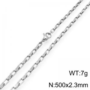 Stainless steel simple and fashionable 2.3mm wide square chain necklace - KN291540-Z