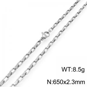 Stainless steel simple and fashionable 2.3mm wide square chain necklace - KN291543-Z