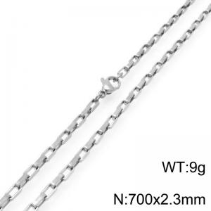 Stainless steel simple and fashionable 2.3mm wide square chain necklace - KN291544-Z