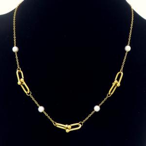 SS Gold-Plating Necklace - KN291610-HM