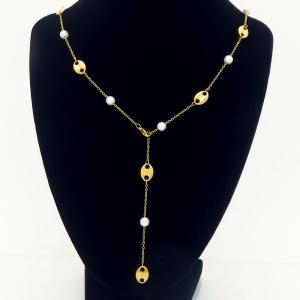 SS Gold-Plating Necklace - KN291612-HM