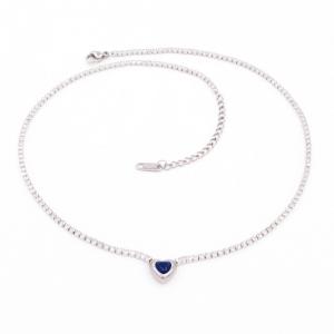 Stainless Steel Stone Necklace - KN291677-HR