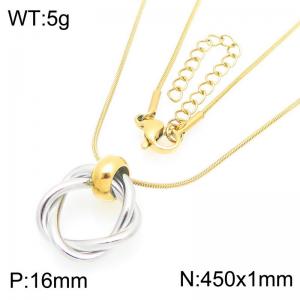 SS Gold-Plating Necklace - KN291802-KFC