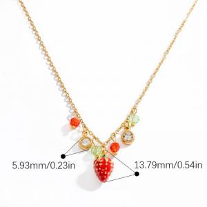 SS Gold-Plating Necklace - KN291995-WGYYH