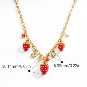 SS Gold-Plating Necklace - KN291996-WGYYH