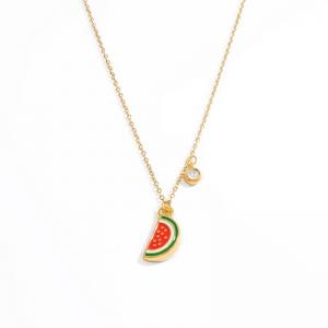 SS Gold-Plating Necklace - KN291997-WGYYH