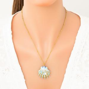 SS Gold-Plating Necklace - KN292003-WGYYH