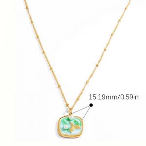 SS Gold-Plating Necklace - KN292005-WGYYH