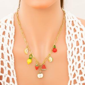 SS Gold-Plating Necklace - KN292023-WGYYH