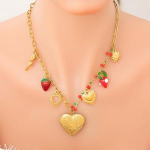 SS Gold-Plating Necklace - KN292024-WGYYH