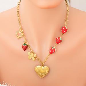 SS Gold-Plating Necklace - KN292026-WGYYH