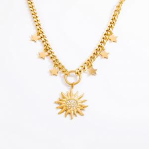 SS Gold-Plating Necklace - KN292031-WGYYH