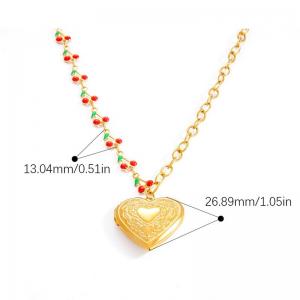 SS Gold-Plating Necklace - KN292039-WGYYH