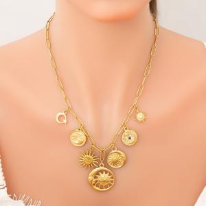 SS Gold-Plating Necklace - KN292053-WGYYH