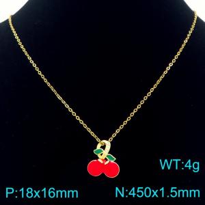 SS Gold-Plating Necklace - KN292056-Z