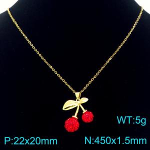 SS Gold-Plating Necklace - KN292076-Z