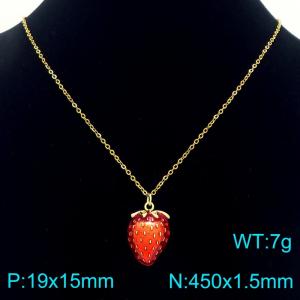 SS Gold-Plating Necklace - KN292085-Z