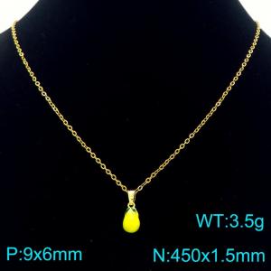 SS Gold-Plating Necklace - KN292086-Z