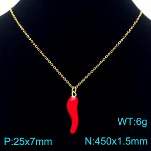 SS Gold-Plating Necklace - KN292087-Z