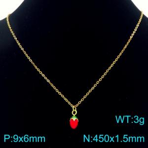 SS Gold-Plating Necklace - KN292090-Z