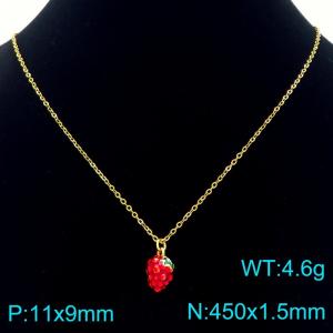 SS Gold-Plating Necklace - KN292093-Z