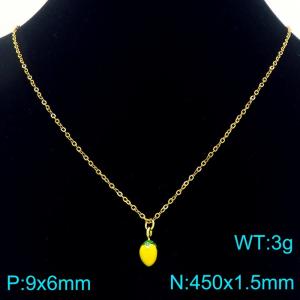 SS Gold-Plating Necklace - KN292094-Z