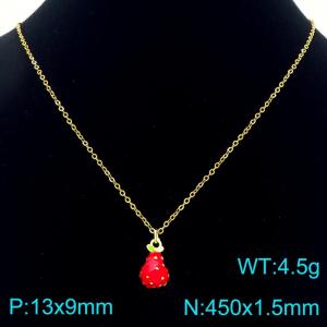 SS Gold-Plating Necklace - KN292095-Z