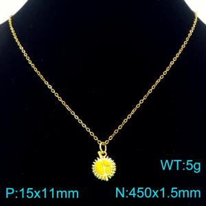 SS Gold-Plating Necklace - KN292097-Z