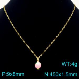 SS Gold-Plating Necklace - KN292104-Z